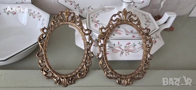 Барокова метална рамка– Италия, маркирана., снимка 2 - Антикварни и старинни предмети - 53699888