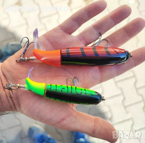    Воблер  Твърда примамка  с мека въртяща опашка, снимка 2 - Такъми - 40495890