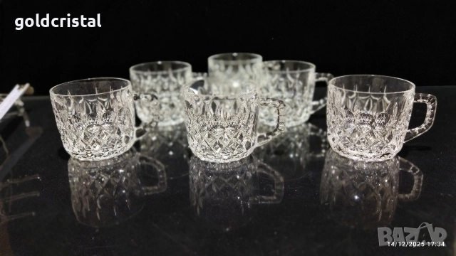 кристални чаши за чай кафе, снимка 7 - Антикварни и старинни предмети - 32731709