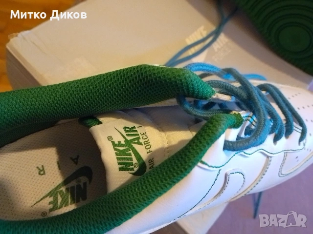 Nike Air Force 1 US 9 UK 8 #42.5 270 мм маркови нови маратонки естест.кожа бял Найк, снимка 10 - Маратонки - 53525616