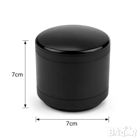 Компактен автомобилен пепелник със синьо LED осветление 7 cm, снимка 4 - Аксесоари и консумативи - 55863487