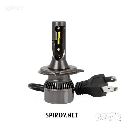 Комплект LED крушки M-TECH H4 54W 6500K 6400lm, снимка 2 - Части - 55851578