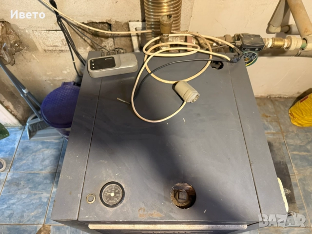 Чугунен пелетен котел Romstal 30kw използван, снимка 8 - Камини - 51869616
