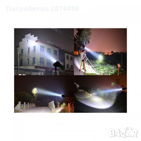 2888 Мощен LED Фенер За Пушка BL-Q2888-T6, снимка 5 - Оборудване и аксесоари за оръжия - 35800762