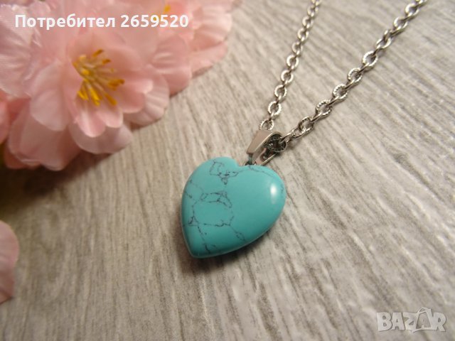 Дамско колие от естествен камък и стомана, снимка 4 - Колиета, медальони, синджири - 39575171