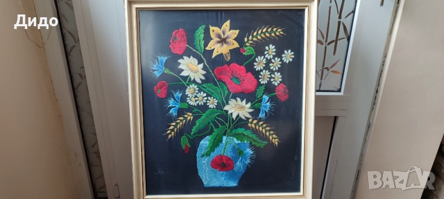Картина ваза с цветя, снимка 3 - Картини - 51881165