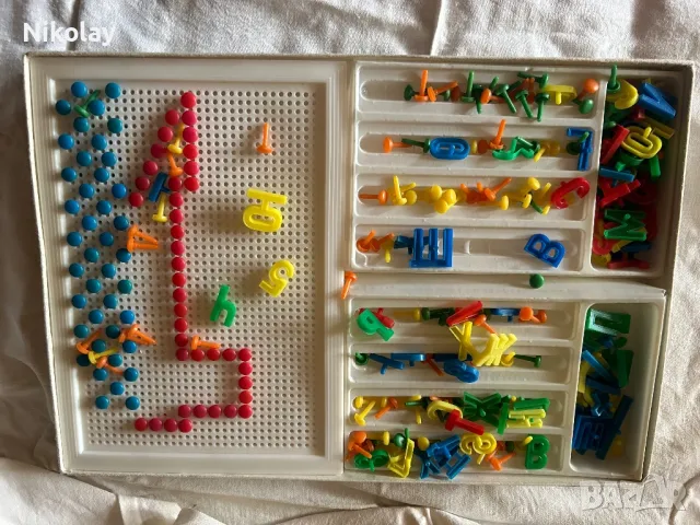 Мозайка букви и цифри от 80-те, снимка 2 - Образователни игри - 48415437