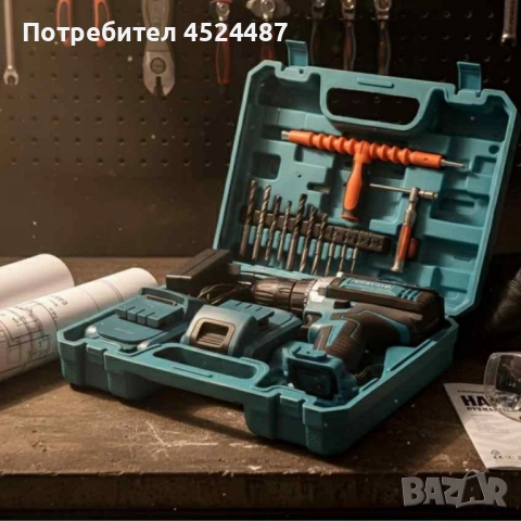 Комплект бормашина с двойна батерия и безчетков мотор за точност и мощност във всеки детайл, снимка 4 - Бормашини - 52277999