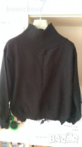 Черен овърсайз пуловер Reserved, снимка 1 - Блузи с дълъг ръкав и пуловери - 34805765
