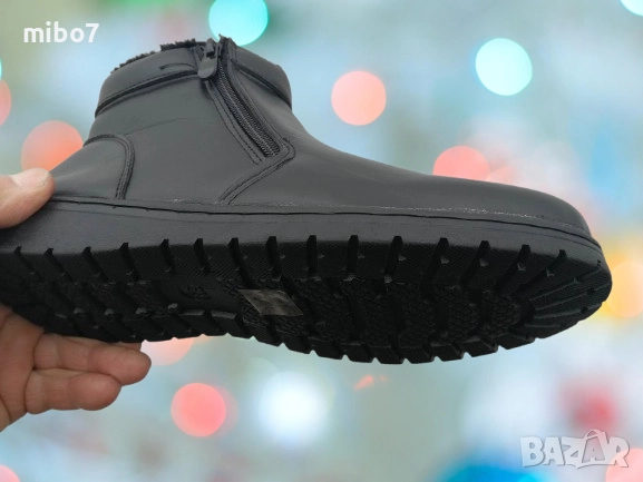 Дамски зимни боти с два ципа и топъл хастар в черно., снимка 5 - Дамски боти - 39377486