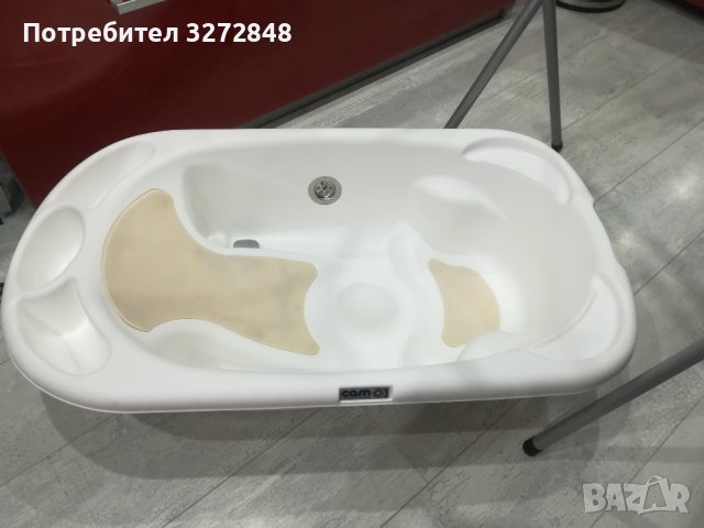 Италианска анатомична бебешка вана ,,Cam" с сифон 95/53/22см, снимка 2 - За банята - 41911525