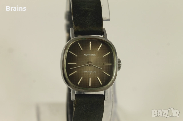 1960's Швейцарски NORVINA Дамски Ръчен Часовник 17 Камъка, снимка 4 - Дамски - 52964795