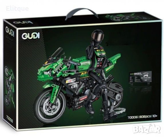 Яростен мотоциклет - Голям конструктор с 908 части и фигура, снимка 3 - Коли, камиони, мотори, писти - 52804513