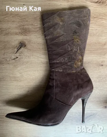 Дамски ботуши на високи токчета №36, снимка 3 - Дамски ботуши - 48554849