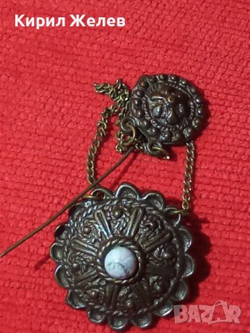 ВЪЗРОЖДЕНСКА ФИЛИГРАННА СКЪПОЦЕННА БРОНЗОВА ЗАБОДКА БРОШКА СТАР НАКИТ БИЖУ МНОГО РЯДКО 11868, снимка 4 - Антикварни и старинни предмети - 30285530