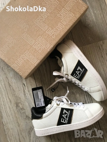 Сникърси естествена кожа Emporio Armani 37, снимка 8 - Кецове - 53860792