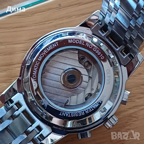 Olevs Автоматичен Мъжки Часовник, Хронограф,Скелет,HDСветещ,3 АТМ, Прозрачен гръб, Мултифункциионал, снимка 14 - Мъжки - 51067503