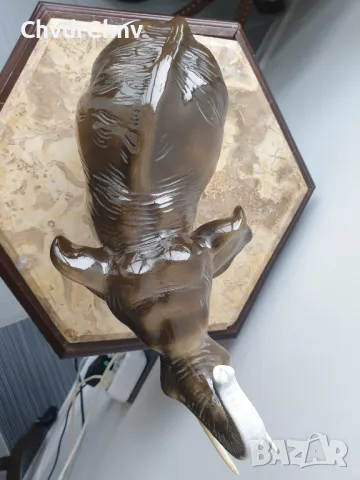 Royal Dux Bohemia статуетки 33-37-40см/Роял Дюкс Бохемия стара порцеланова фигура/папагал-фазан-слон, снимка 15 - Статуетки - 49620810
