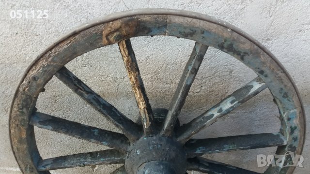 огромно масивно колело от файтон, двуколка , снимка 4 - Антикварни и старинни предмети - 39129310