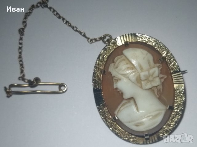 Камея - рапан, снимка 2 - Колиета, медальони, синджири - 40496666