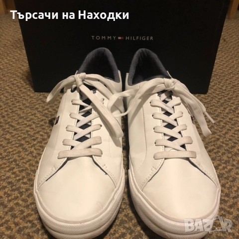 €119 Мъжки спортни обувки Tommy Hilfiger – размер 45 (UK 11), в добро състояние, снимка 9 - Кецове - 52114265