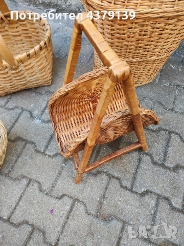 Плетени кошници,кош и поставка за списания, снимка 4 - Други стоки за дома - 51541375