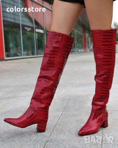 Ботуши на ток - бордо крок - KR200