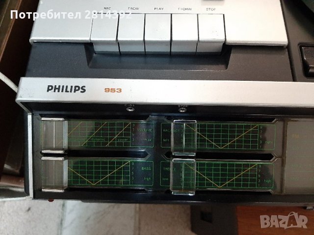 Грамофон PHILIPS 953 - Hi-Fi stereo, грамофон, радио, касетен дек, вграден усилвател 2х20 вт, 4 ома, снимка 6 - Грамофони - 34077745