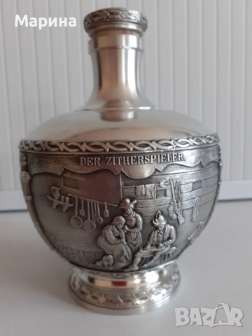 Комплект за ракия от калай Antik*Vintage  #87, снимка 7 - Антикварни и старинни предмети - 51564039