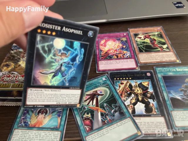 НОВ стар Югио Yu-Gi-Oh yugioh Бустер Бустери дек тесте The Grand Creators, снимка 2 - Колекции - 55989850