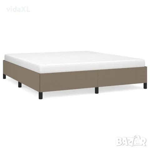 vidaXL Рамка за легло без матрак, таупе, 160x200 см плат