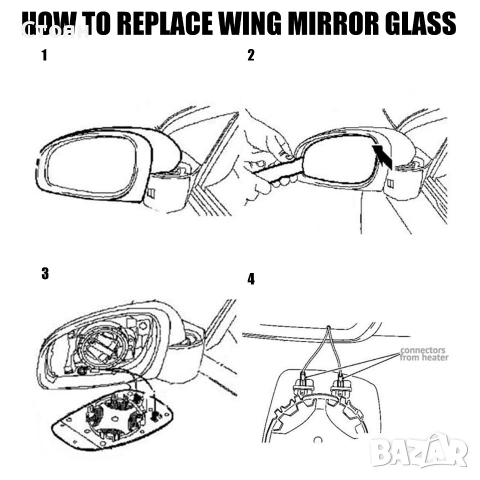 Стъкло за огледало мерцедес mercedes, снимка 5 - Аксесоари и консумативи - 53402404