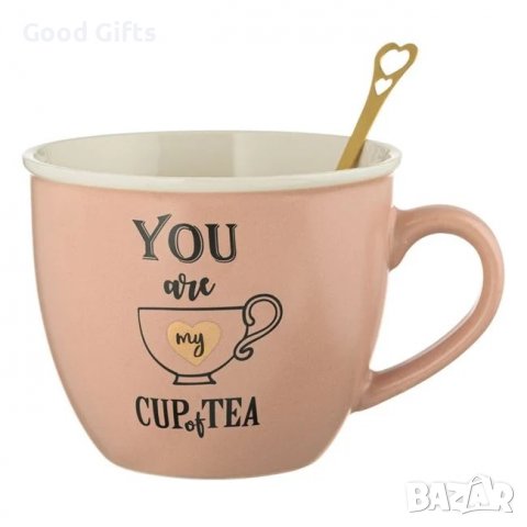 Комплект чаша и филтър за чай You are my cup of tea 480 ml, снимка 2 - Чаши - 39211664
