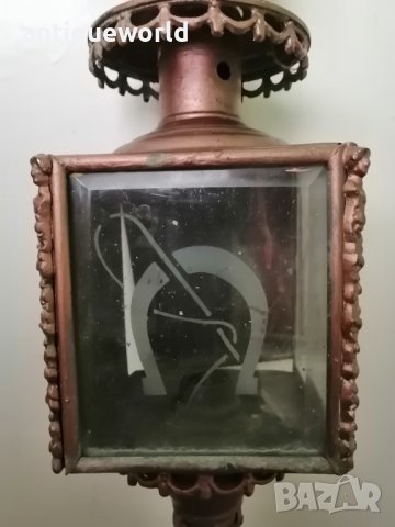 Голям Стар КАРЕТЕН Фенер за Файтон , Каляска , снимка 3 - Антикварни и старинни предмети - 41961838