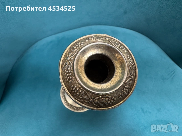 Елегантен посребрен свещник „Grape Vine“ – класика за трапезата, снимка 3 - Антикварни и старинни предмети - 53402726