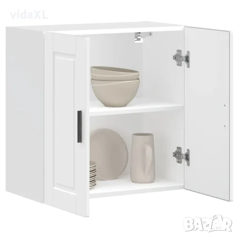 vidaXL Кухненски стенен шкаф Porto, бял, инженерно дърво, снимка 3 - Шкафове - 56148227