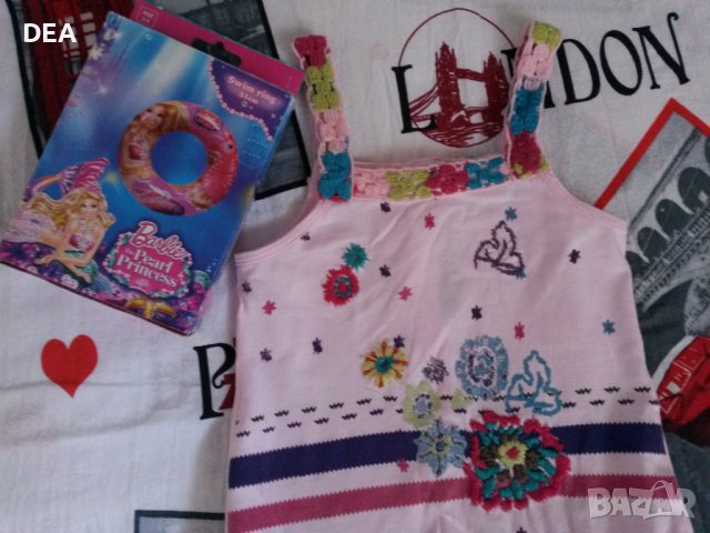 Розова рокля 98см+Барби пояс-5лв.ПРОМО, снимка 2 - Детски рокли и поли - 39568732