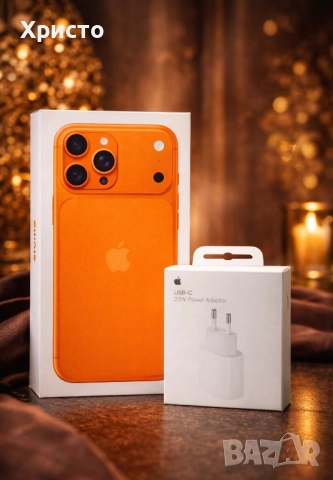 НОВО!!! Apple iPhone 17 Pro Max, 512GB, 5G, Cosmic Orange + подарък оригинален адаптер Apple, снимка 3 - Apple iPhone - 52844885