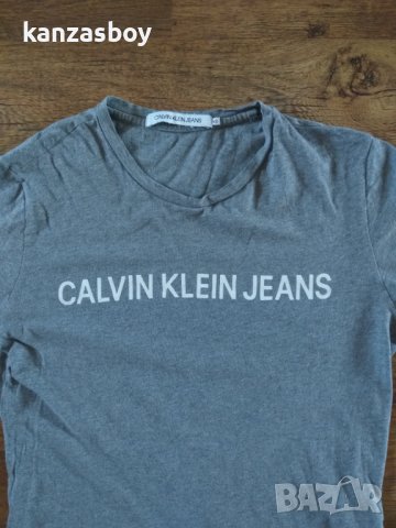 CALVIN KLEIN JEANS - страхотна мъжка тениска ХС, снимка 7 - Тениски - 41763676