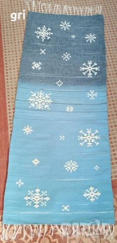 Уникална ръчно тъкана вълнена черга, снимка 4 - Пътеки - 53227233