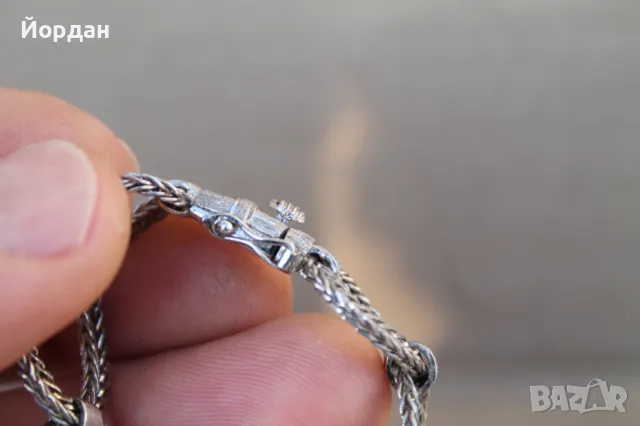 Дамска сребърна гривна, снимка 7 - Гривни - 49405272