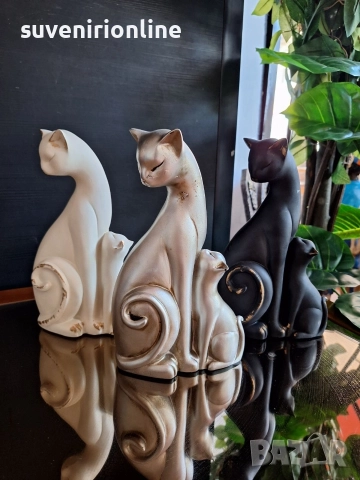 Декоративна статуетка котки , снимка 2 - Статуетки - 36220650