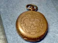 Стар СРЕБЪРЕН ДЖОБЕН ЧАСОВНИК СРЕБРО 800 с ПОЗЛАТА 6 РУБИНА РЕТРО ОРНАМЕНТИРАН 48858, снимка 6