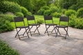 Сгъваеми градински столове, 4 бр, HDPE и стомана, кафяви от Германия чисто нови , снимка 7
