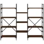 vidaXL Етажерка за книги кафяв дъб 160x28,5x136,5 см инженерно дърво, снимка 5