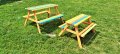Детска маса с две пейки; Детски масички; Дървена маса за деца, снимка 2
