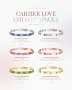 CARTIER Love Paved Capsule Rose Gold 10 Pink Sapphires Diamonds Гривна с Отверка, снимка 5