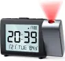 Цифров будилник с червена проекция и голям LCD екран, снимка 1