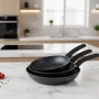 Комплект тигани Cheffinger с мраморно покритие – 3 части за всяка кухня - черен цвят, снимка 5