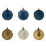 6 броя Комплект Коледни топки, Златни и Сини, 6см, снимка 2